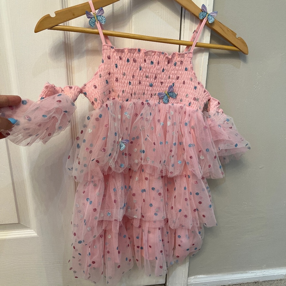 Baby Sara girls butterfly dress 6 !